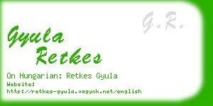 gyula retkes business card